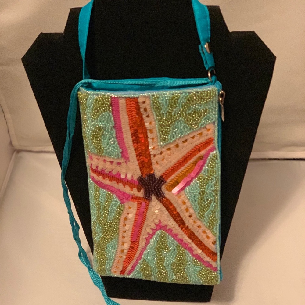 Starfish Beaded Club Bag